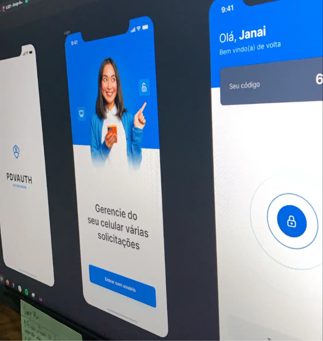 Telas de um app